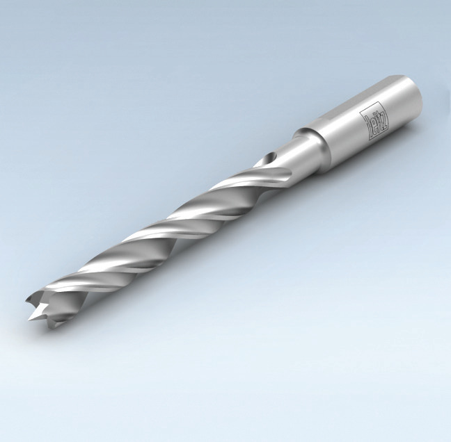 Twist drill, HW-solid, GL 105 mm, with heel, Z 2 / V 2
