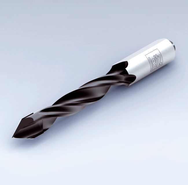 Through hole drill, shank 10 mm, GL 57.5 mm, with heel, Z 2