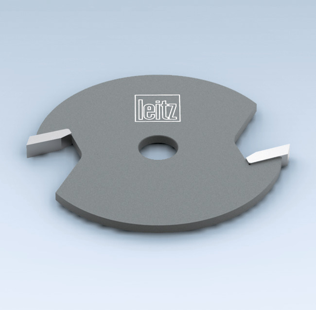 Grooving cutter, HW, Z 2, flat tooth, without arbor