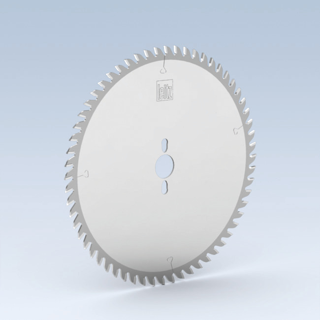 Sizing circular sawblade for veneer stack cut - reduced cutting width