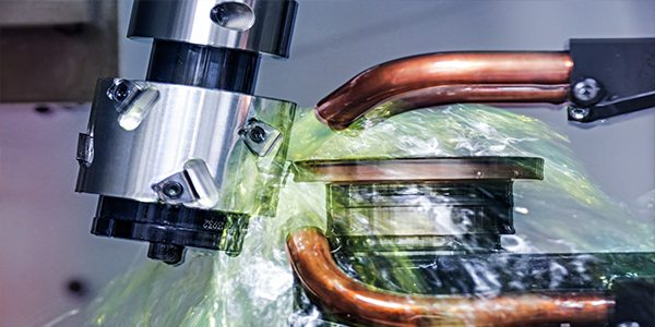 An image of a Leitz diamond WhisperCut cutter head being sharpened using a diamond corrosion machine