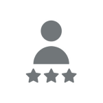 An icon depicting positive customer feedback