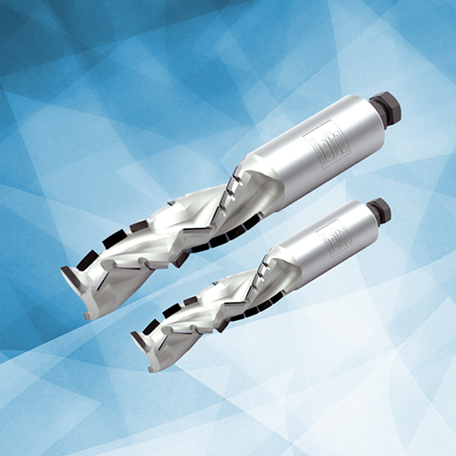 Two Leitz Diamaster pro Z1+1 diamond router cutters on a light blue background