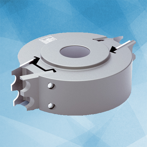 A Leitz multipurpose profile cutter head on a light blue background