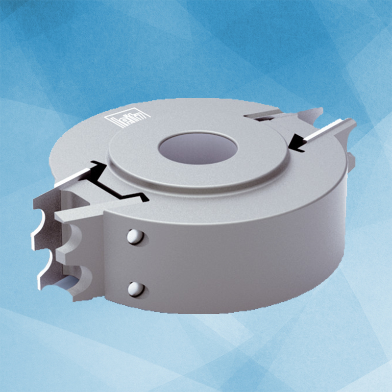 A Leitz multipurpose profile cutter head on a light blue background