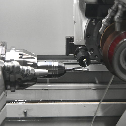 Carbide router cutter sharpening on a CNC router sharpening machine