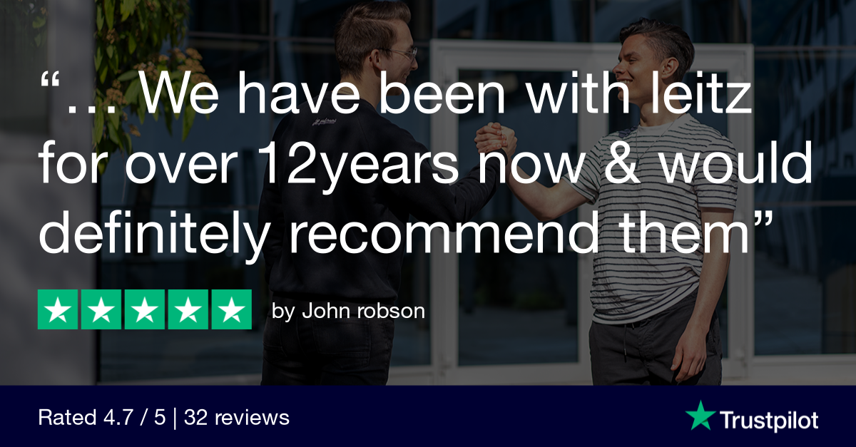 A graphic of a Trustpilot review from John Robinson