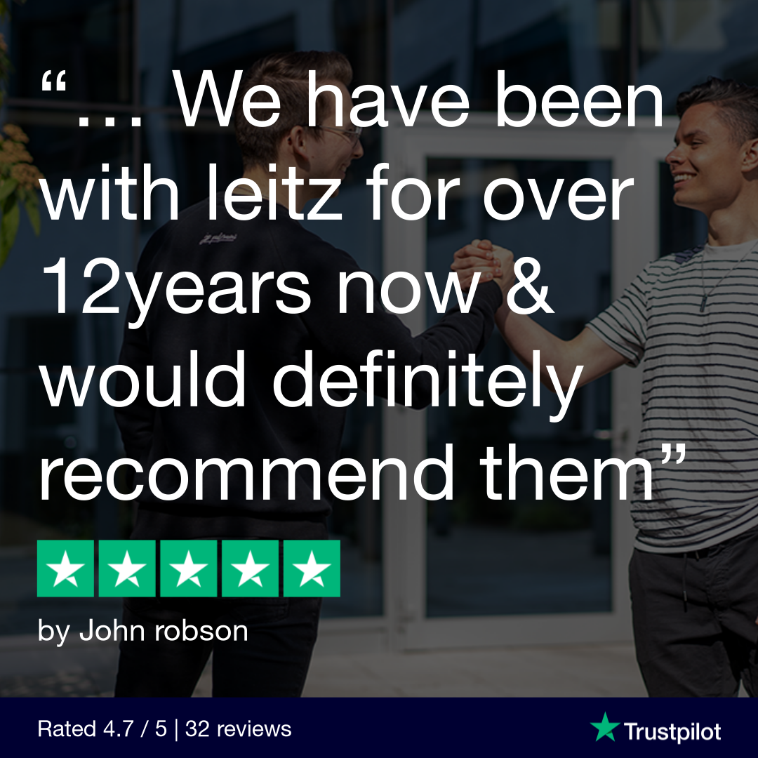 A graphic of a Trustpilot review from John Robinson