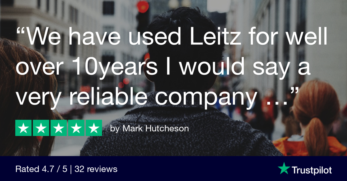 A graphic of a Trustpilot review from Mark Hutchison