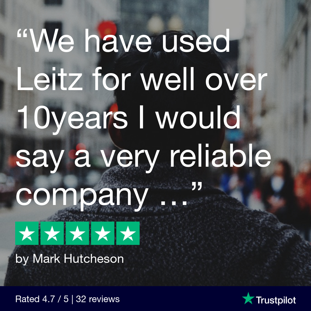 A graphic of a Trustpilot review from Mark Hutchison